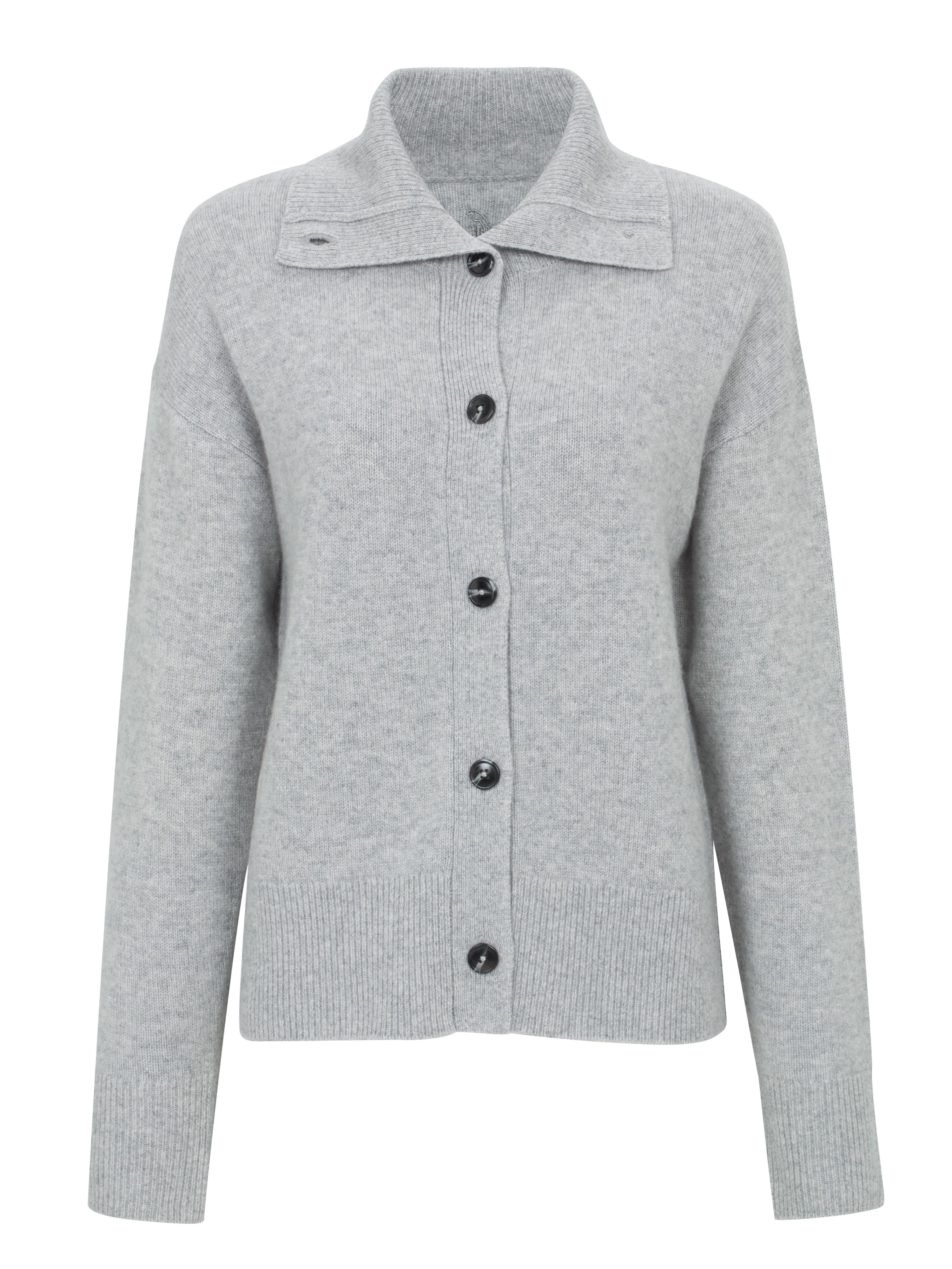Justatinden Strikkegenser Light Grey Melange