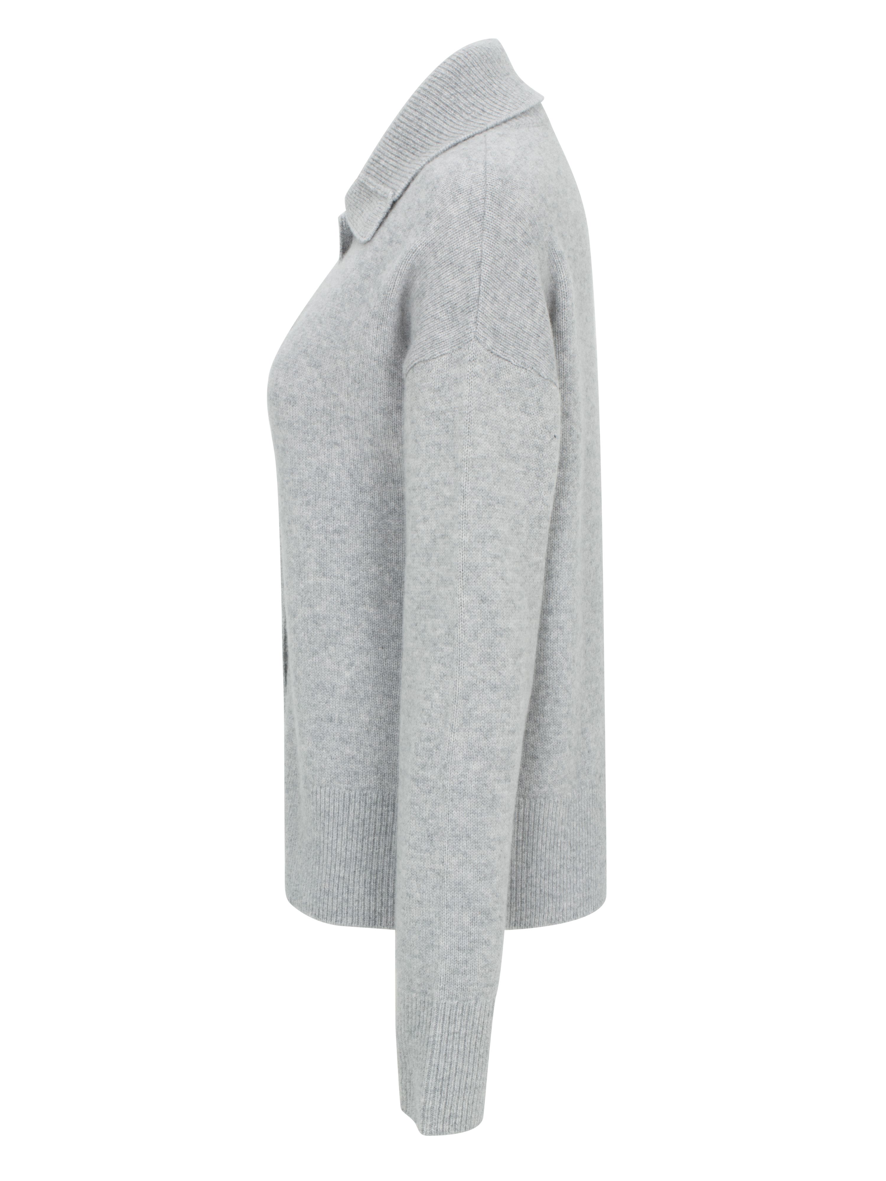 Justatinden Strikkegenser Light Grey Melange