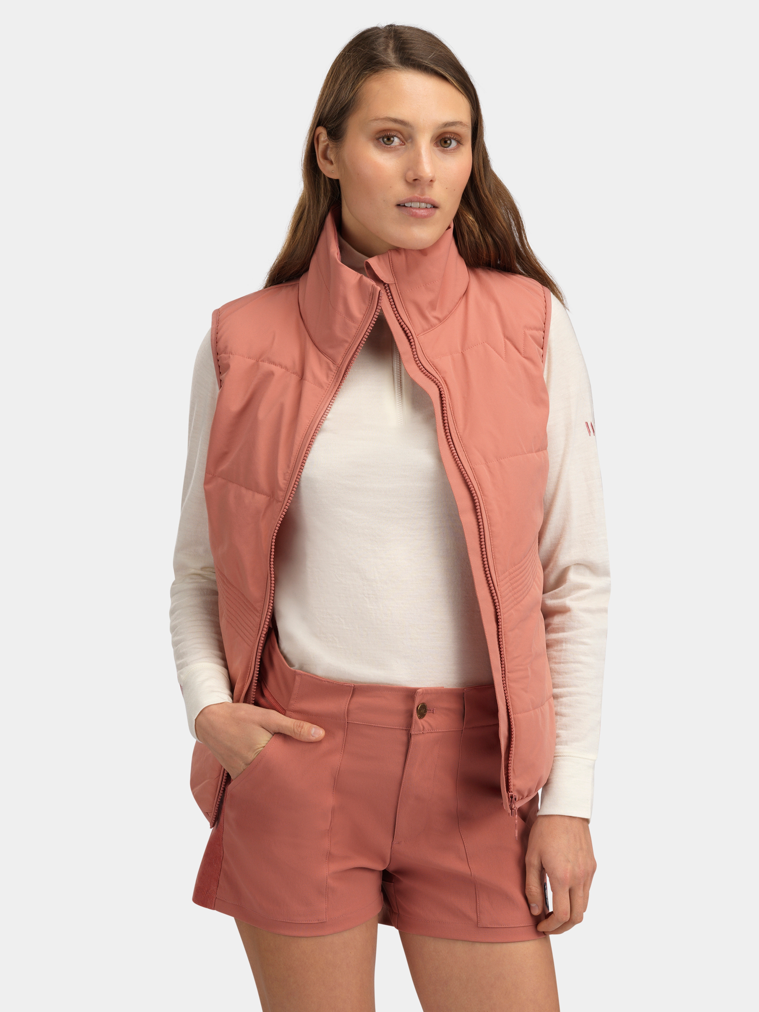 Rena Vest Burned Rose