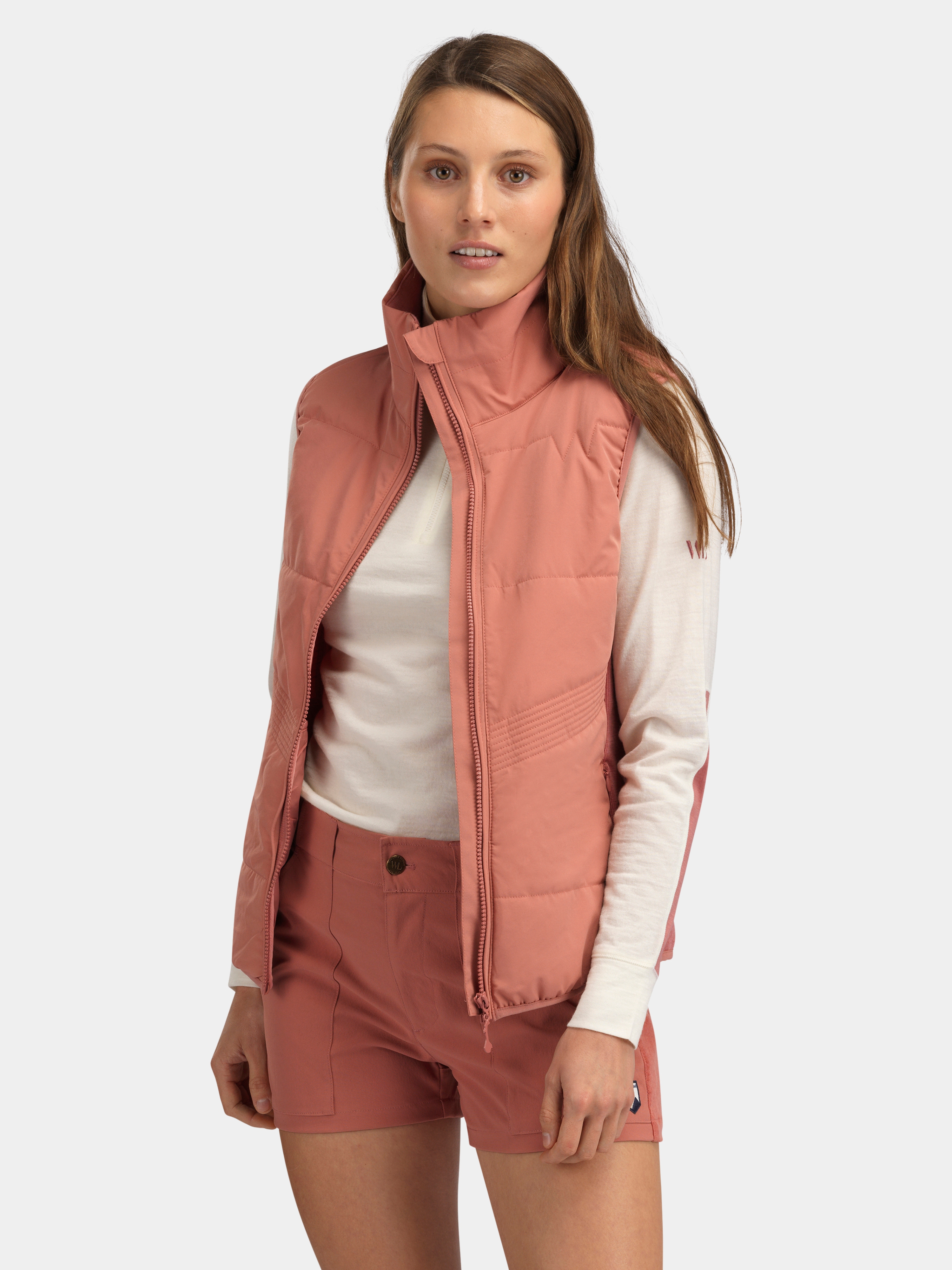 Rena Vest Burned Rose