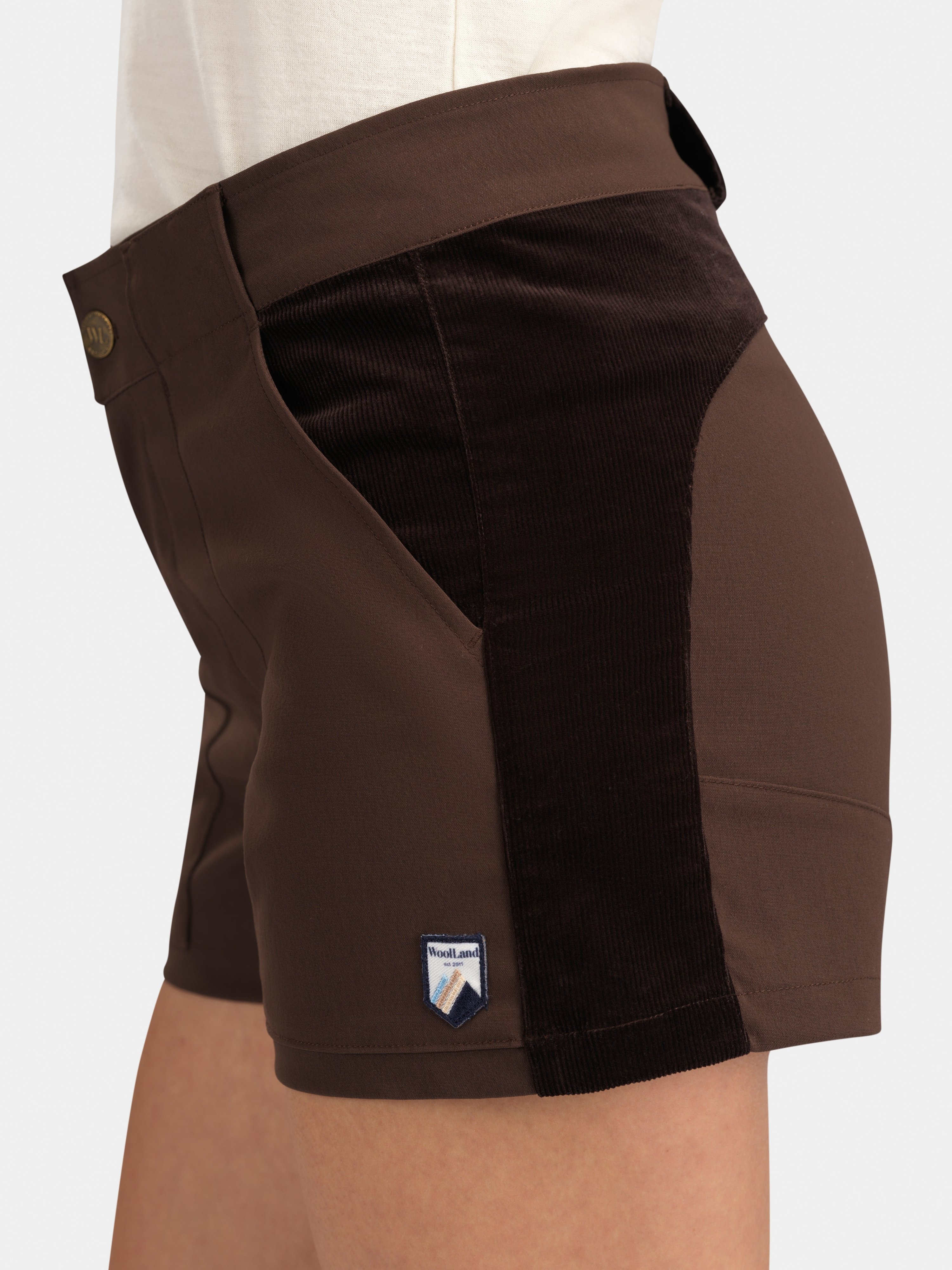 Romsdalseggen Cord Shorts  Hot Fudge