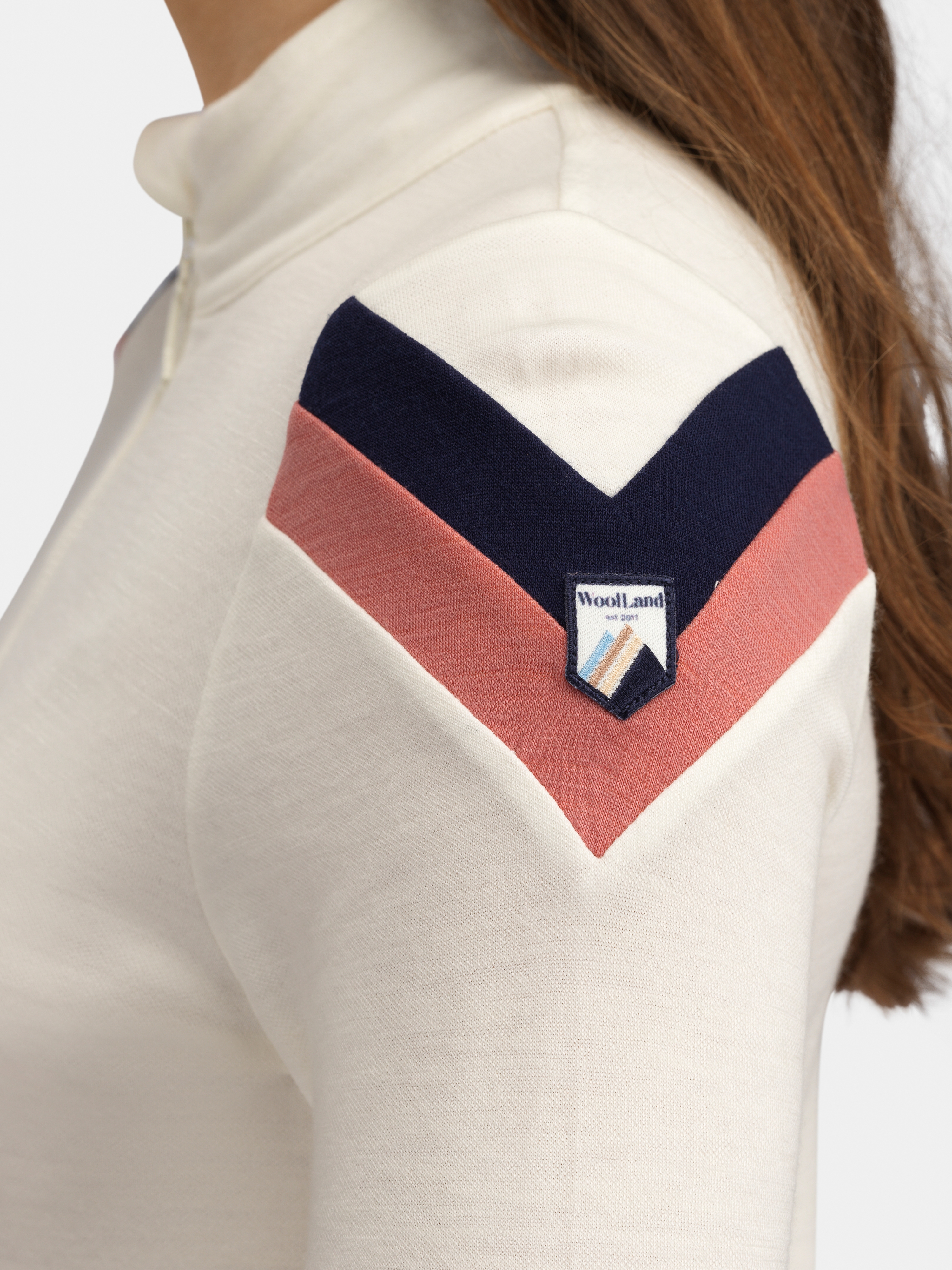 Ryten Half-Zip Ulltrøye Snow White and Burned Rose