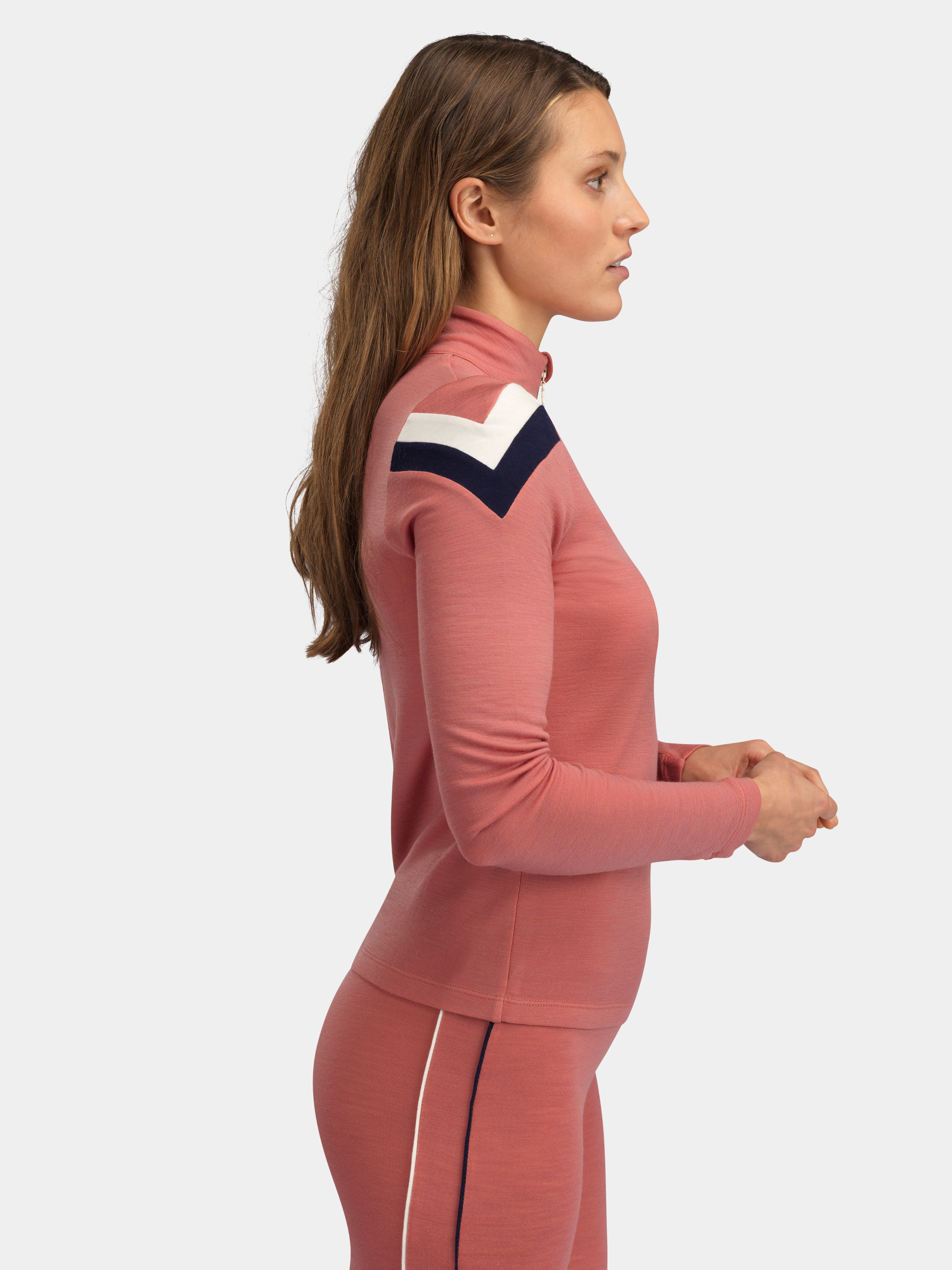 Ryten Half-Zip Ulltrøye Burned Rose