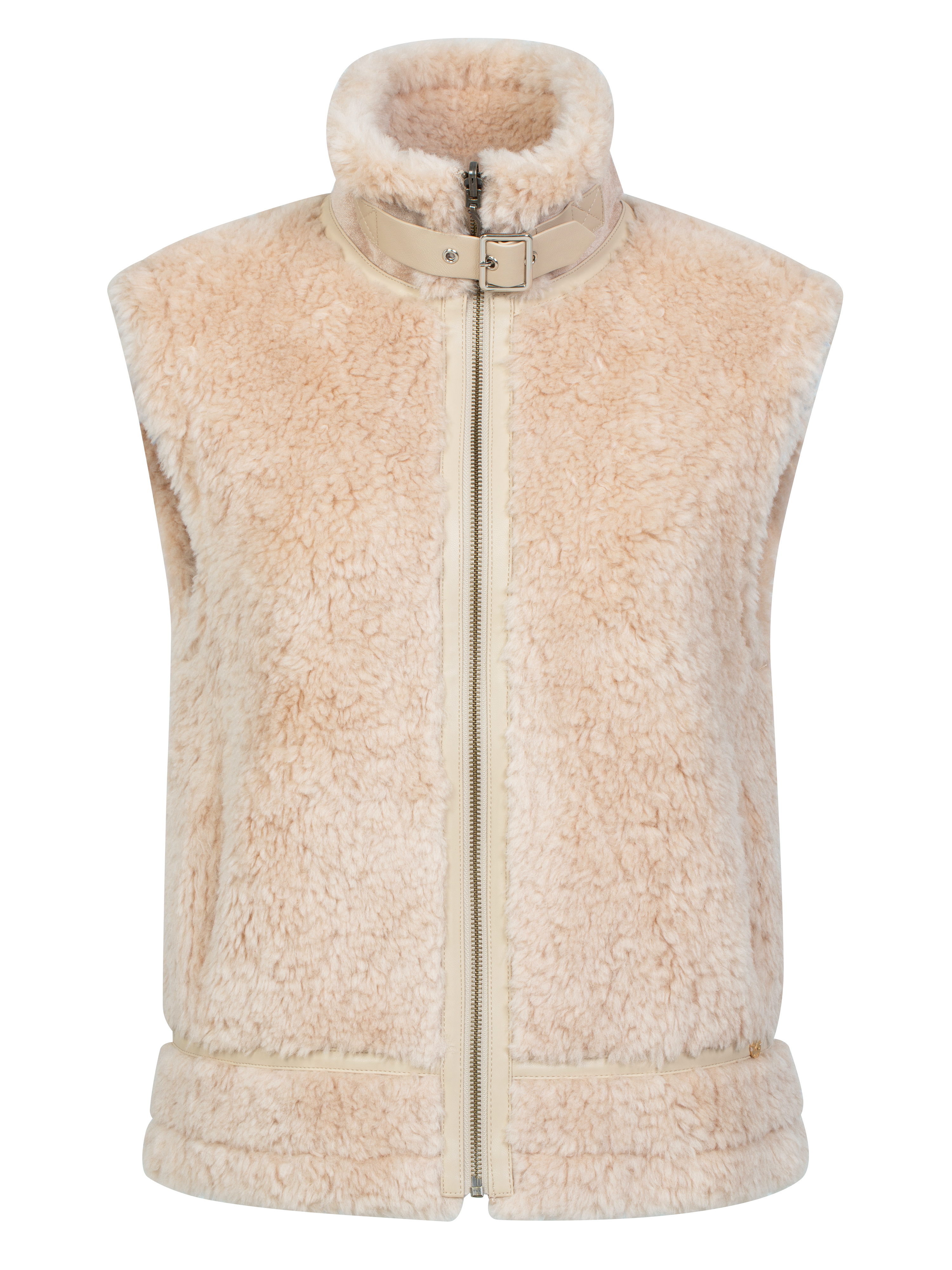 Solbakken Lammeull Vest  Champagne