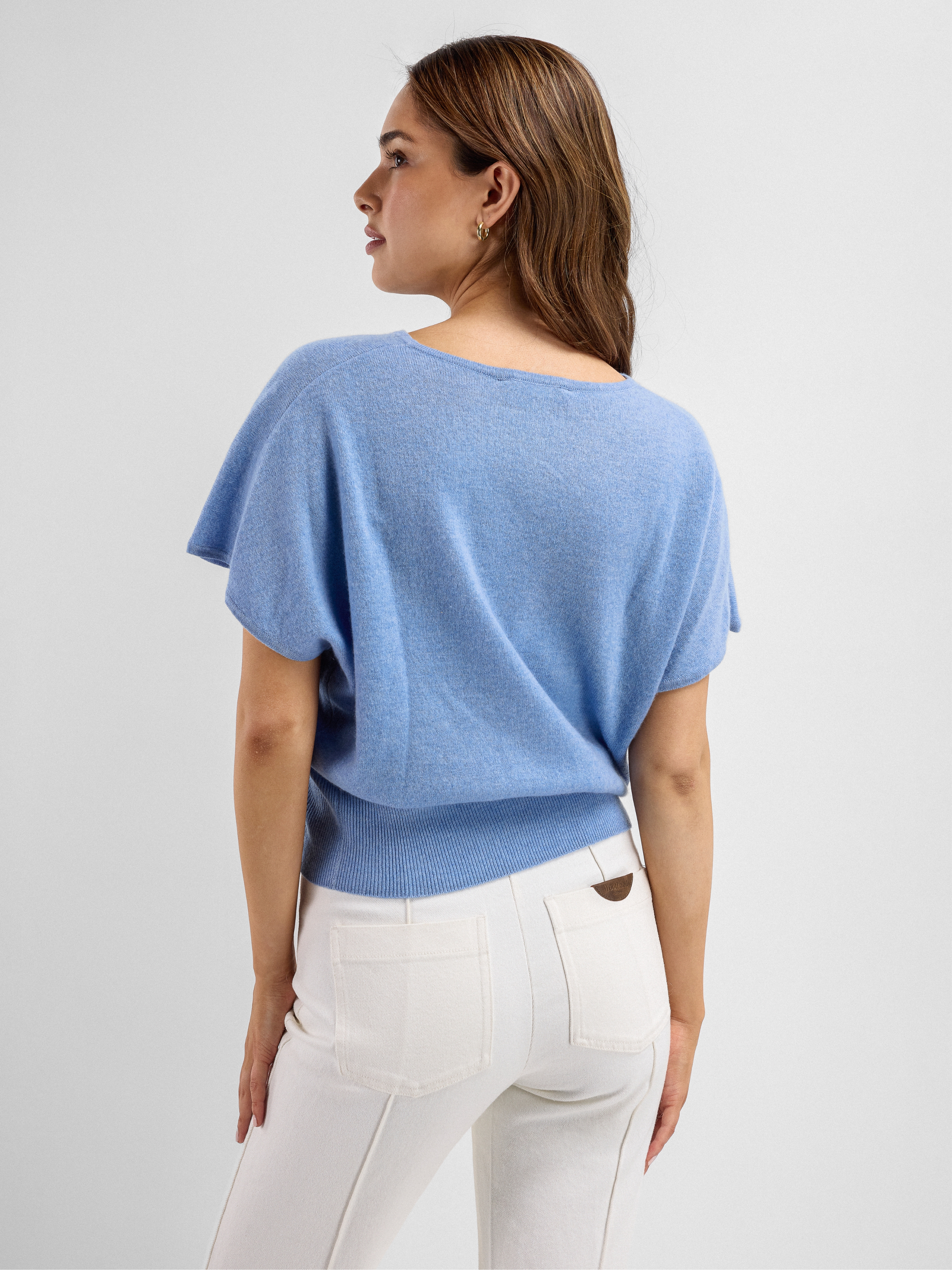 Tonekollen Kashmir T-skjorte Light Blue Melange