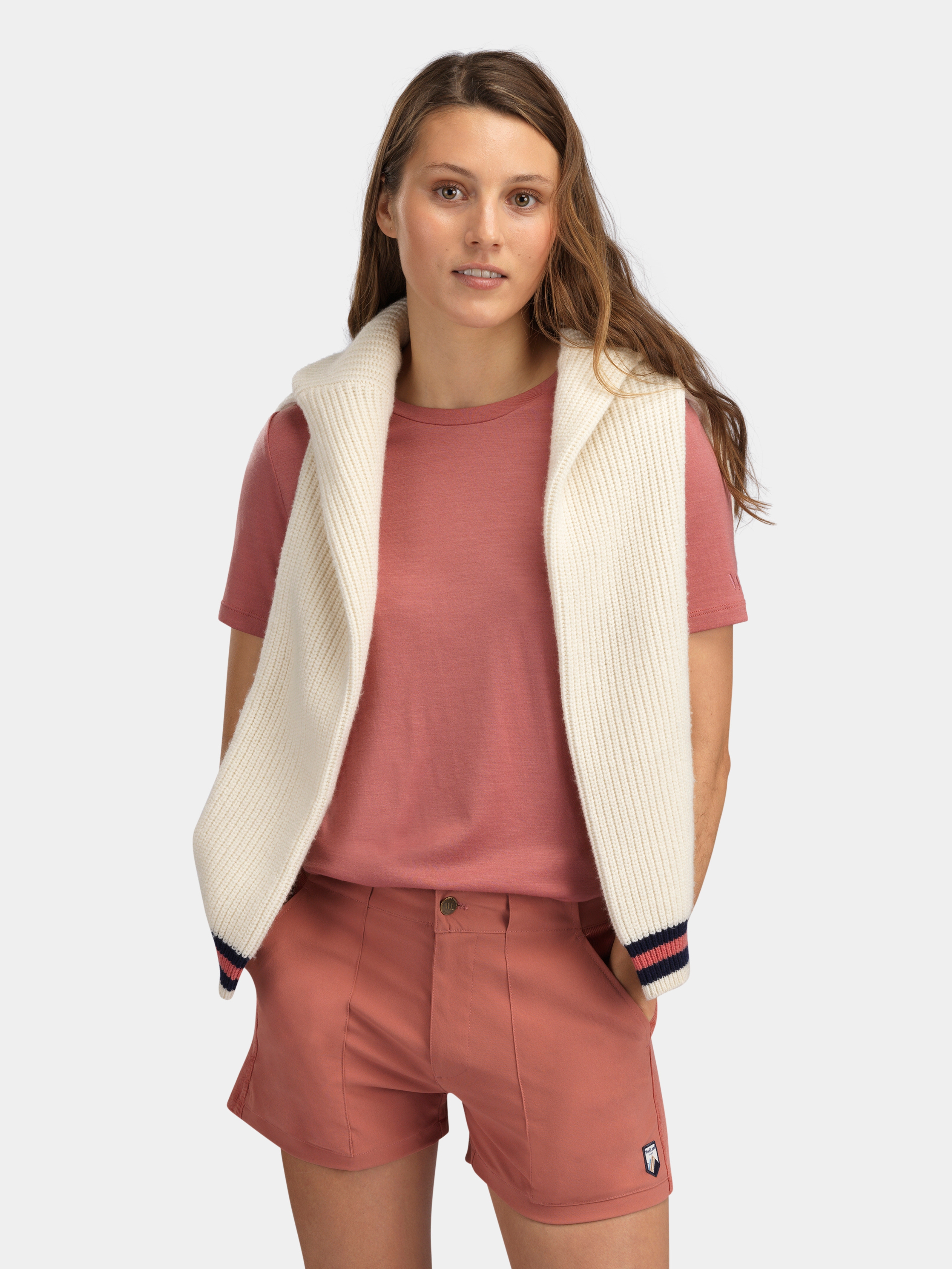 Romsdalseggen Cord Shorts  Burned Rose