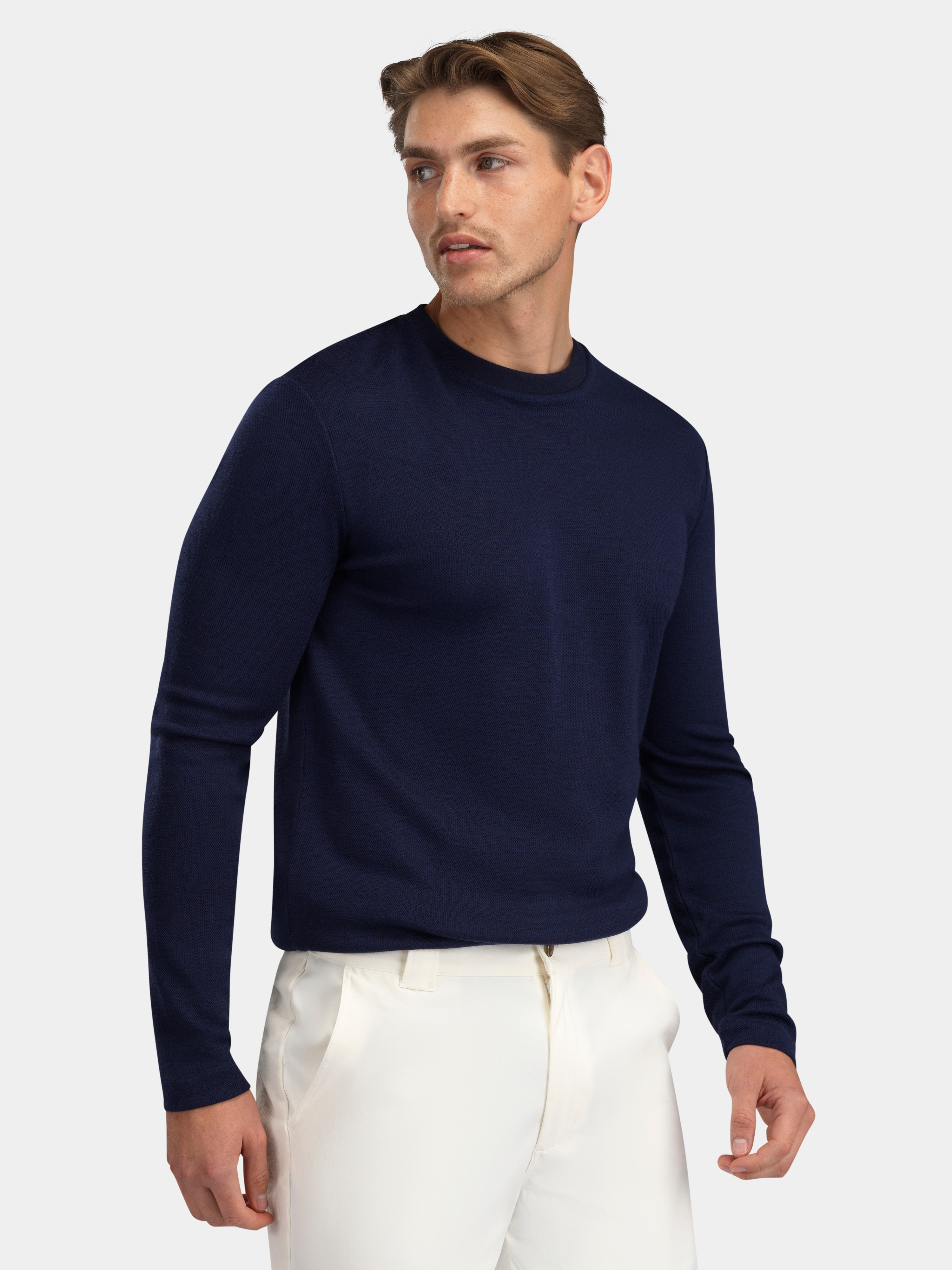 Lågen Merino Ulltrøye Blue Ink