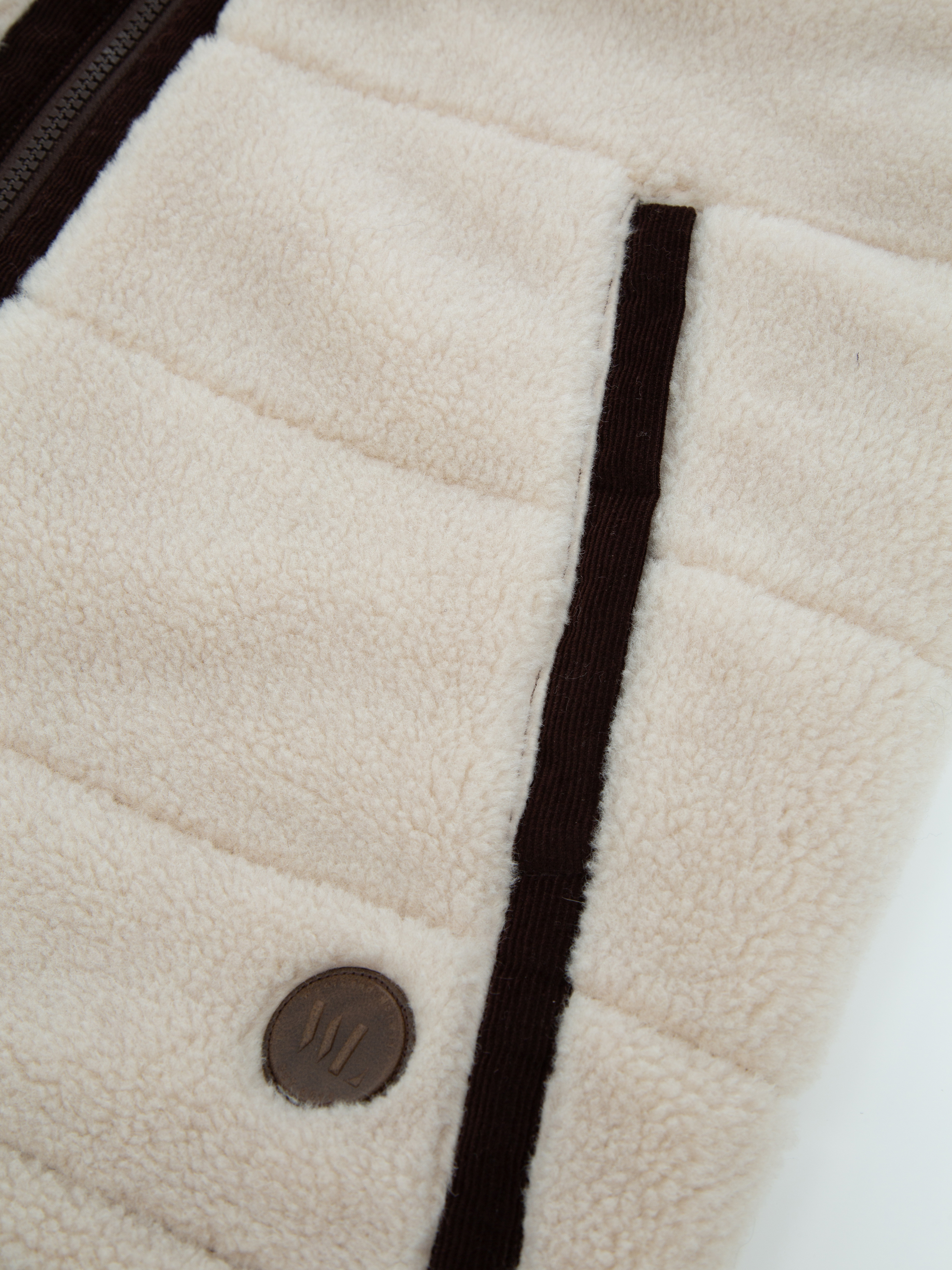 Nusfjord Fleece Vest Sheep With Brown