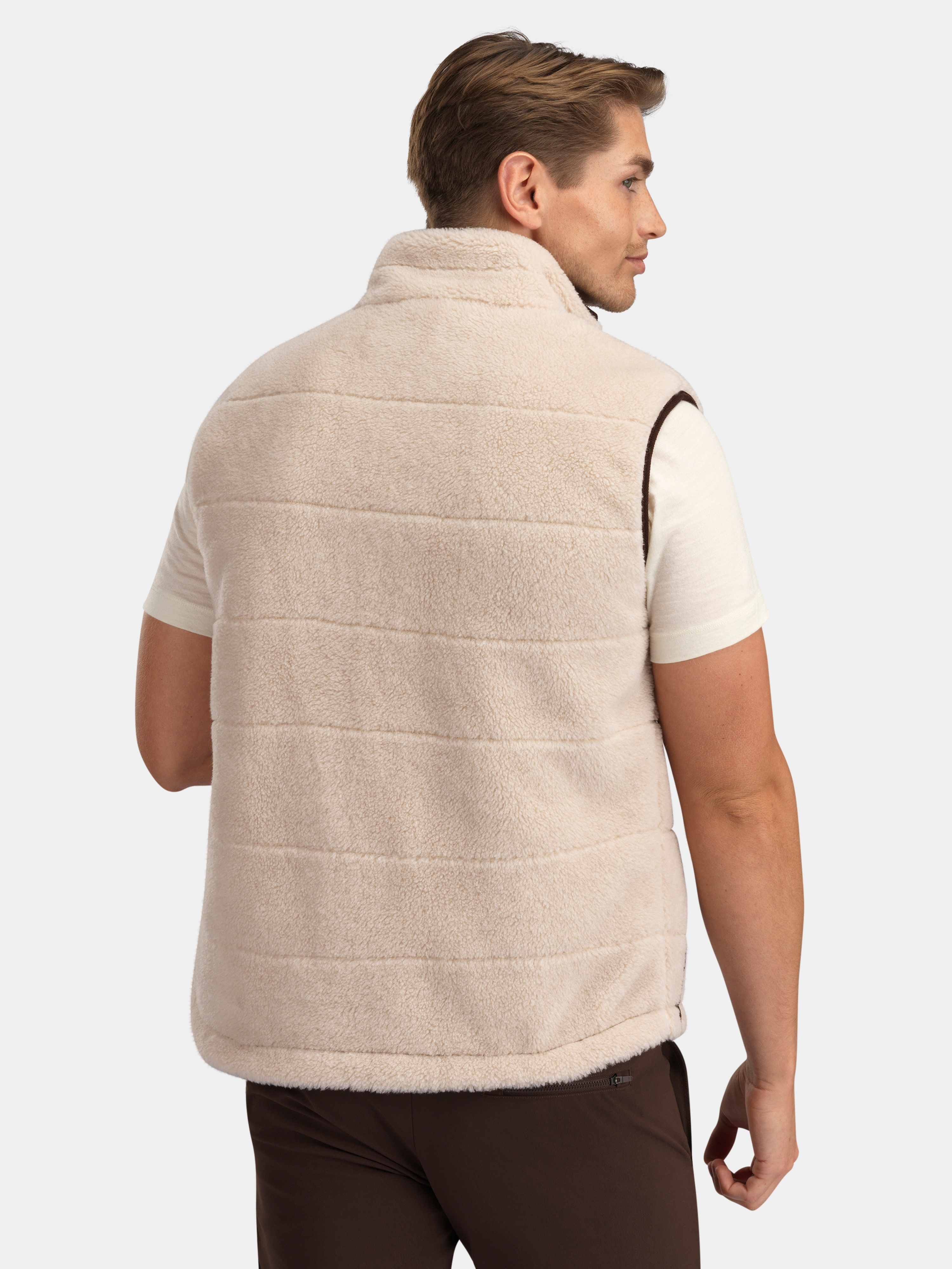 Nusfjord Fleece Vest Sheep With Brown