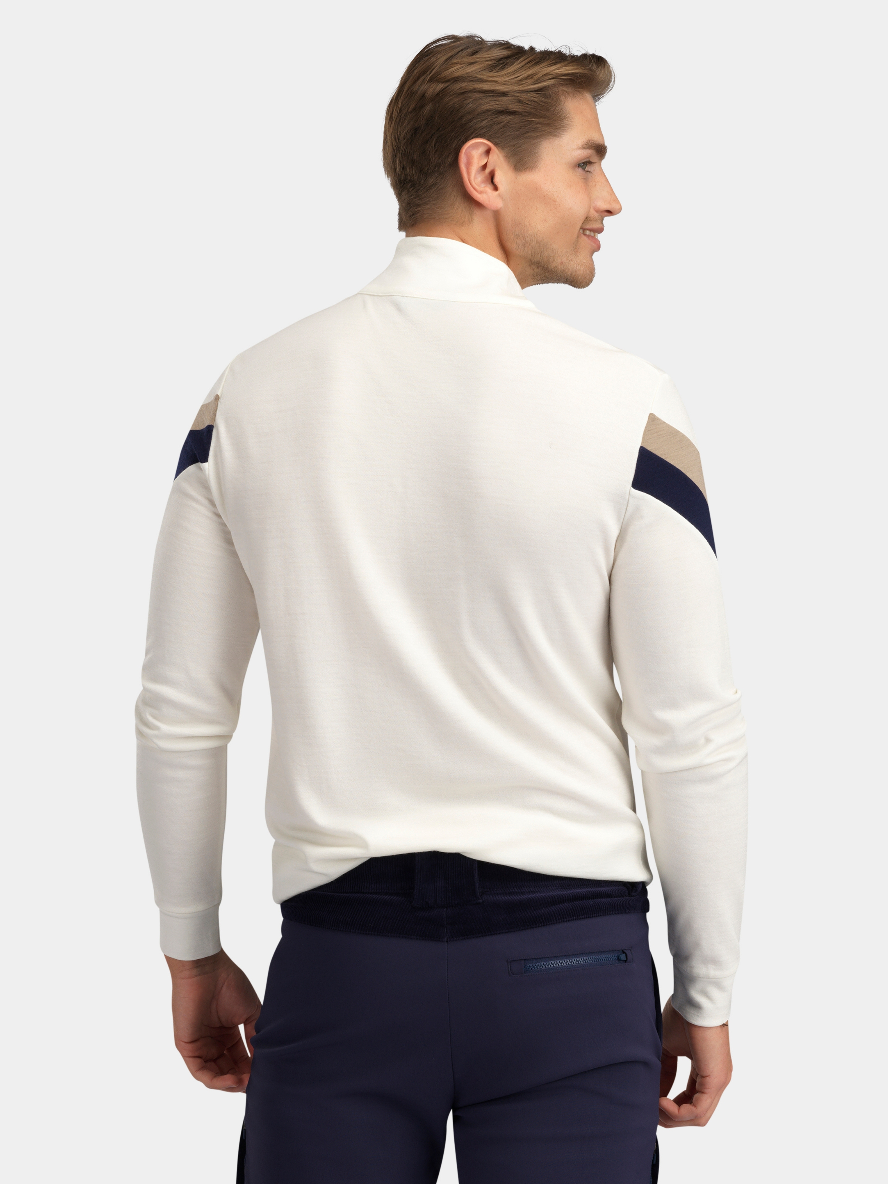 Suleskar Half-Zip Ulltrøye  Snow White and Driftwood