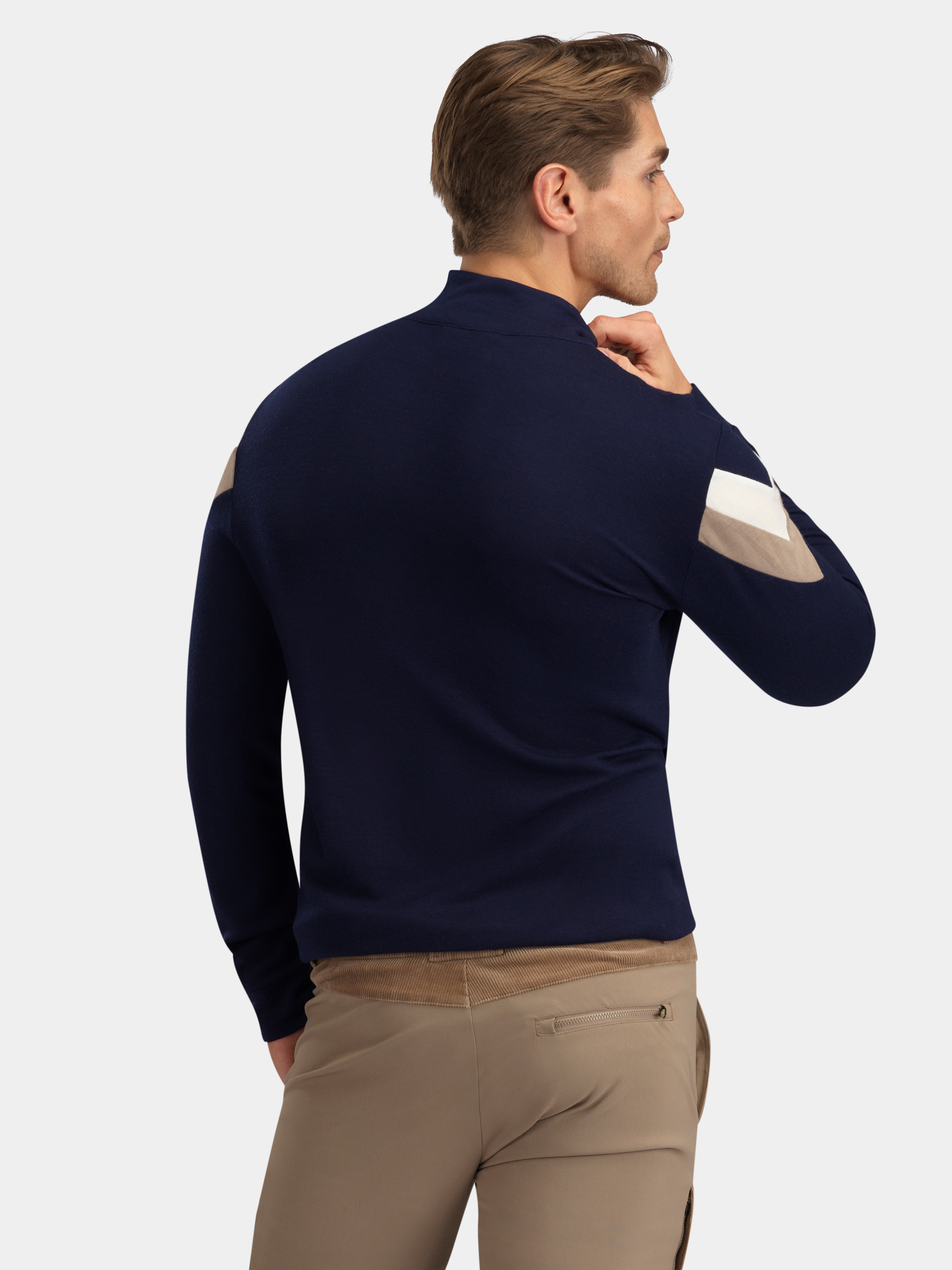 Suleskar Half-Zip Ulltrøye  Blue Ink