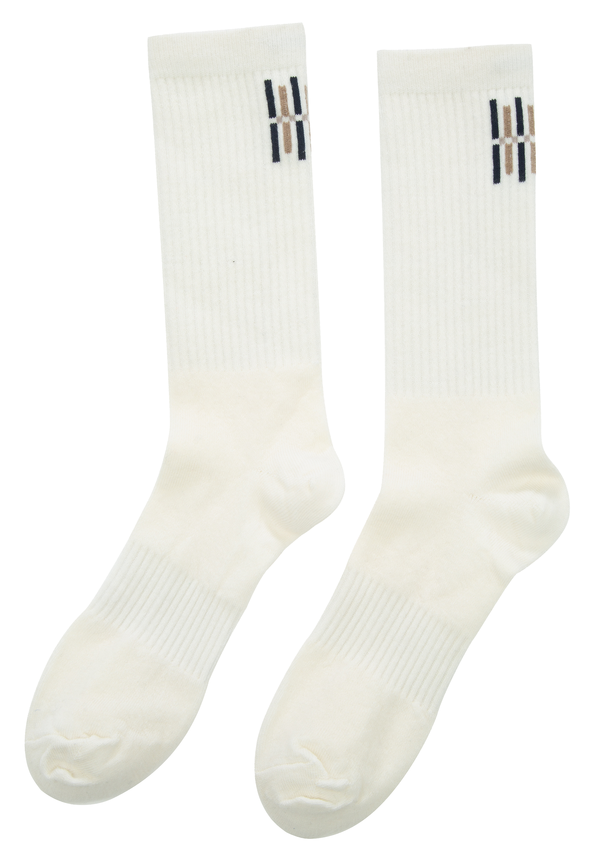 Skutvik Ribbestrikkede Ullsokker Ivory