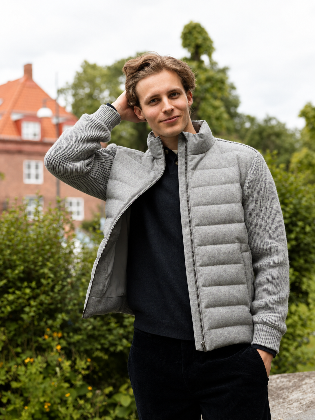 Lielva Dunjakke  Grey Melange