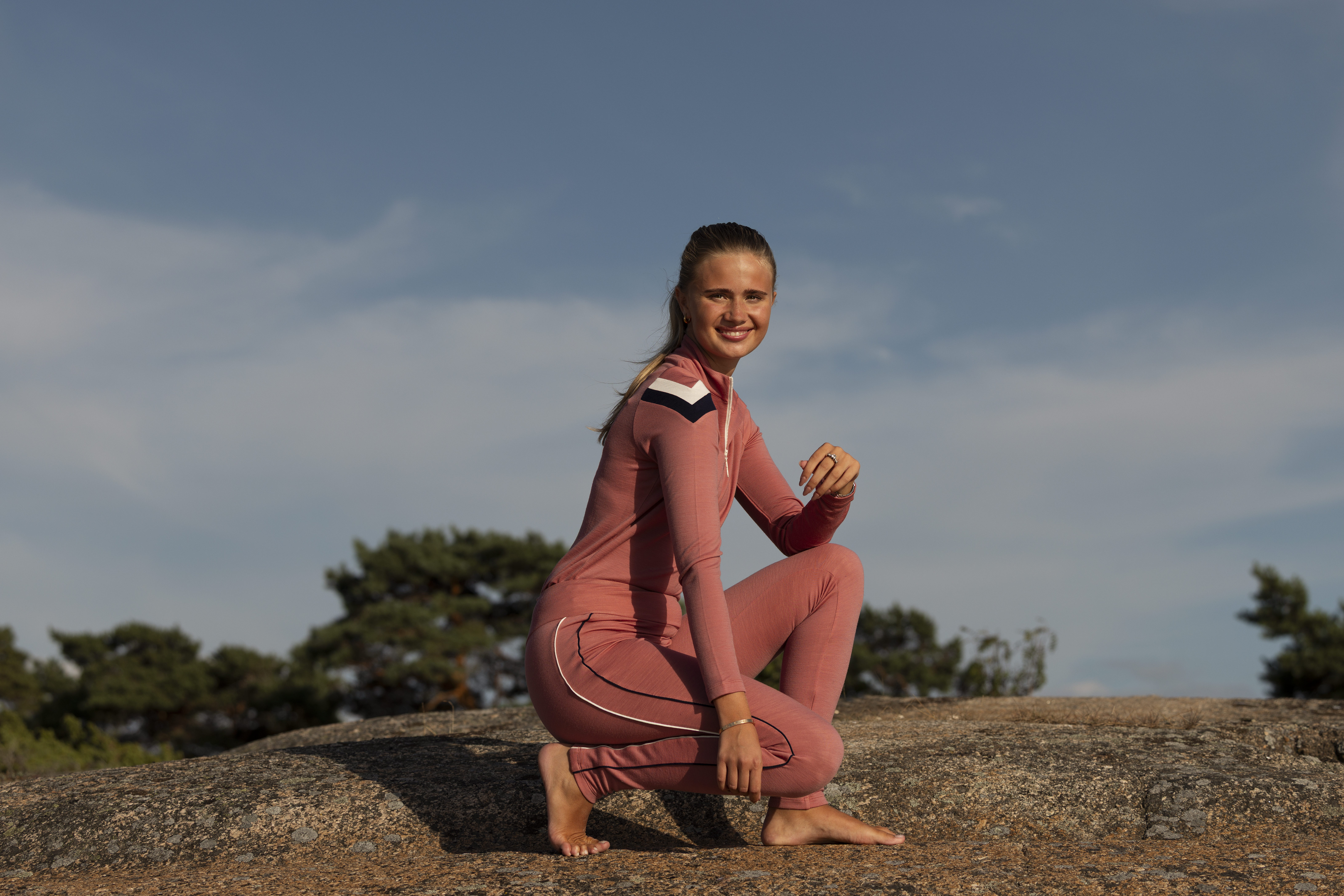 Ryten Half-Zip Ulltrøye Burned Rose
