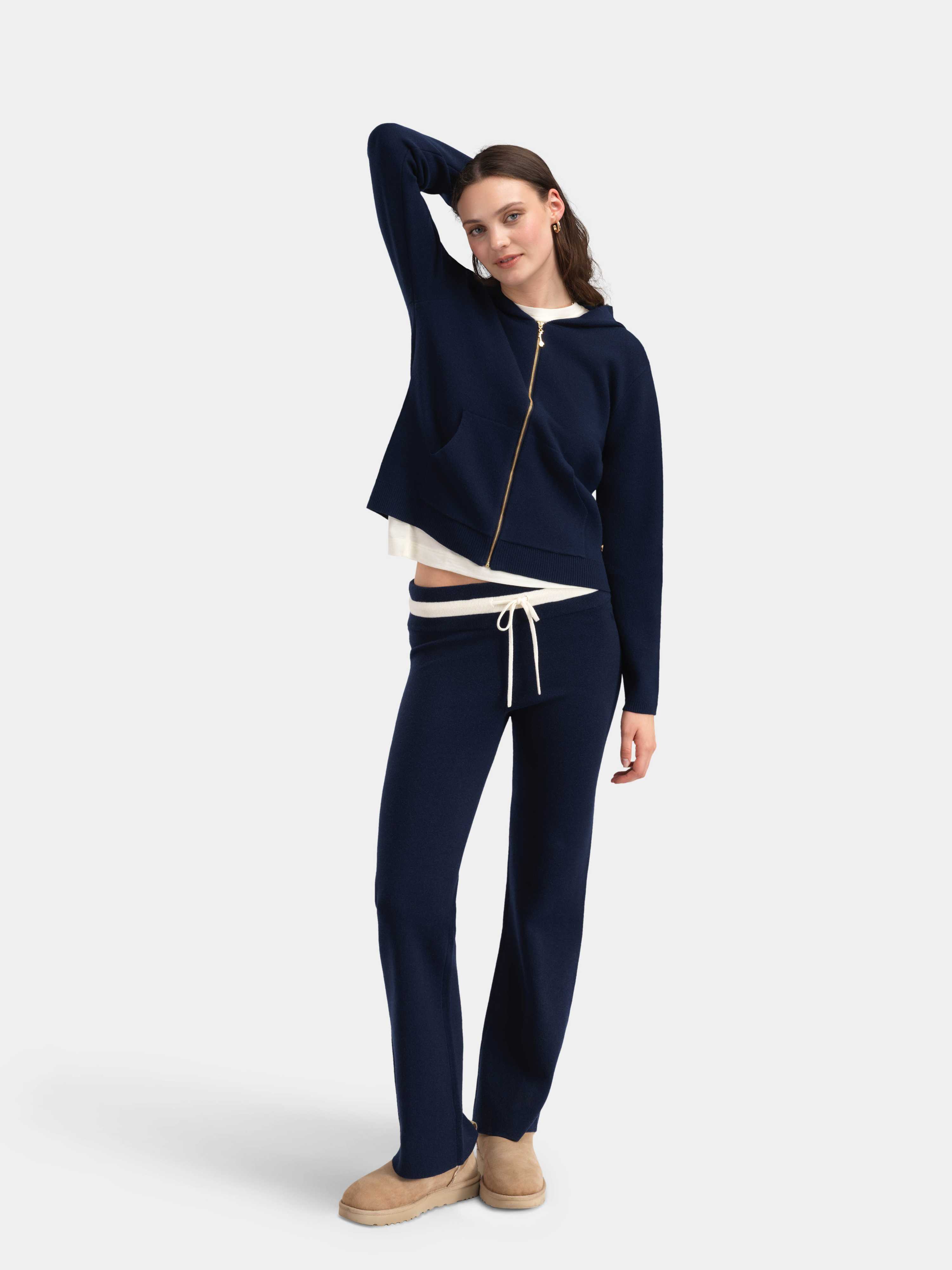 Hemsedal Strikket Ullbukse  Blue Ink