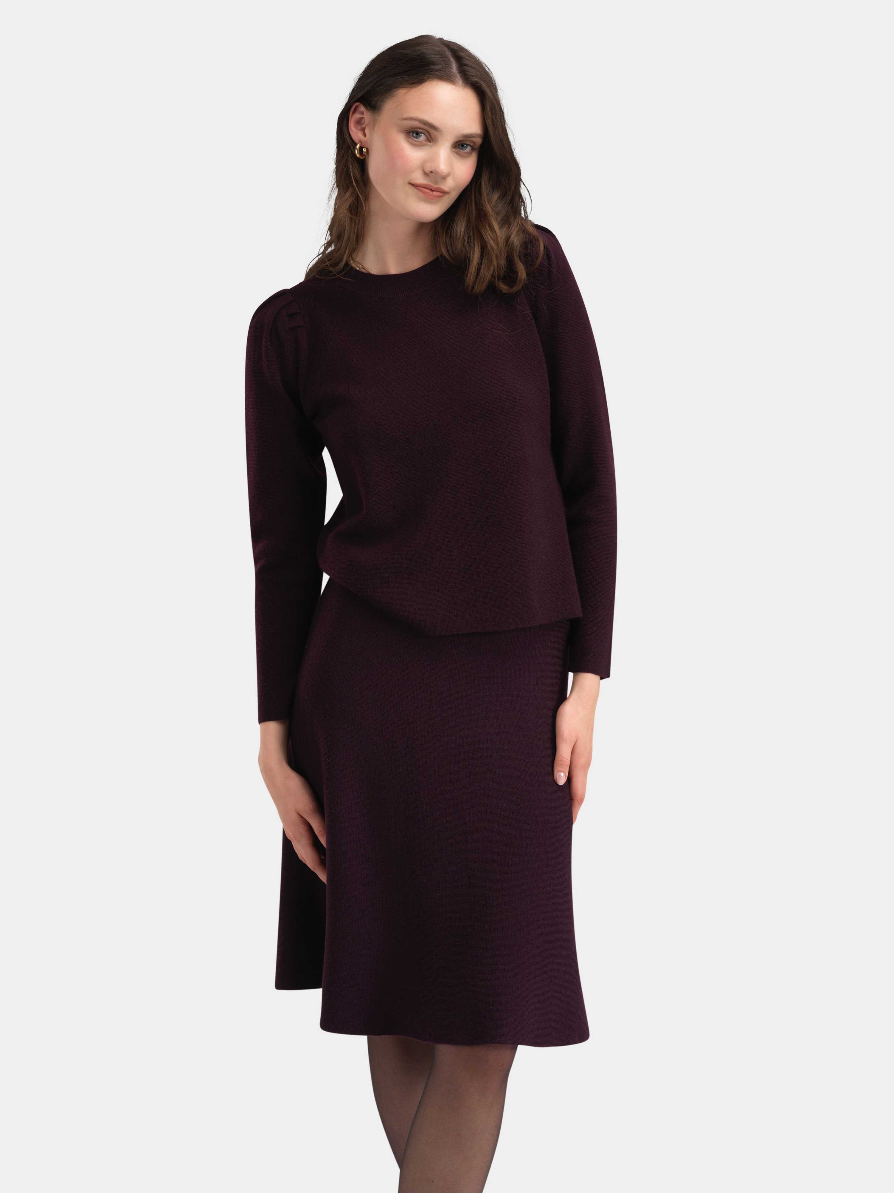 Ramsfjellet Ull Skjørt Aubergine