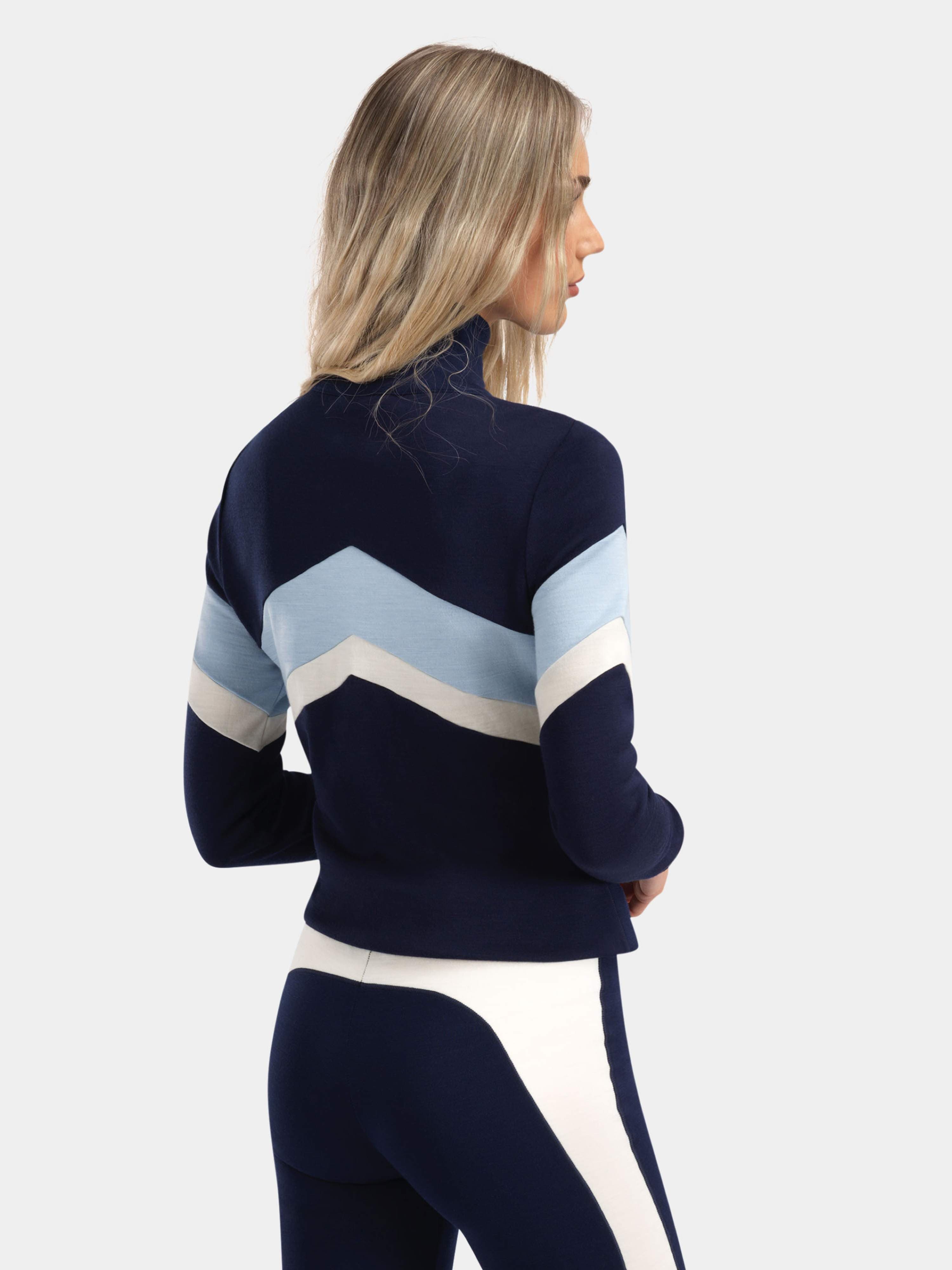 Vegglifjell Half-Zip Ulltrøye Blue Ink / Snow White