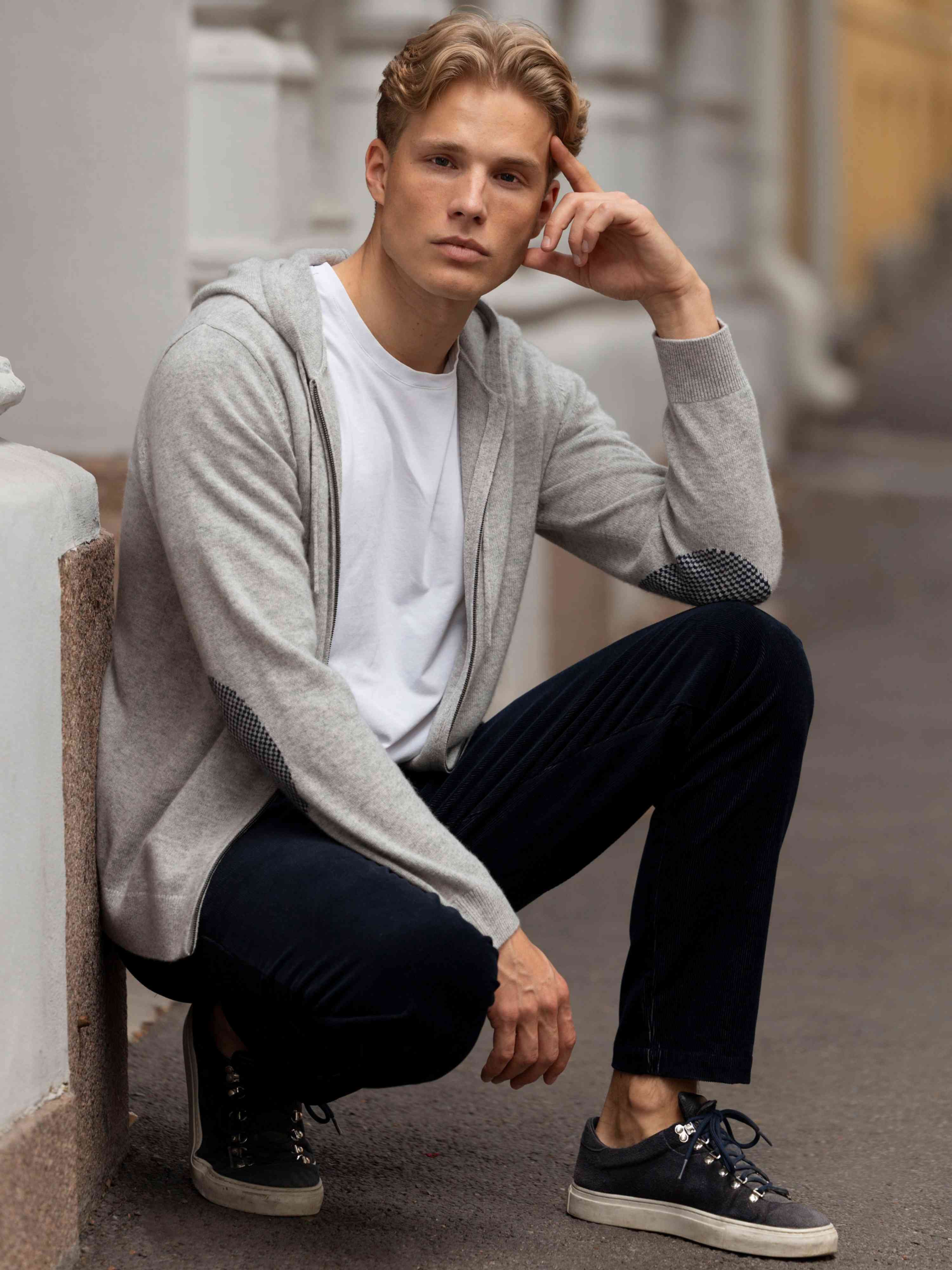 Grønli Kashmir Jakke Grey Melange