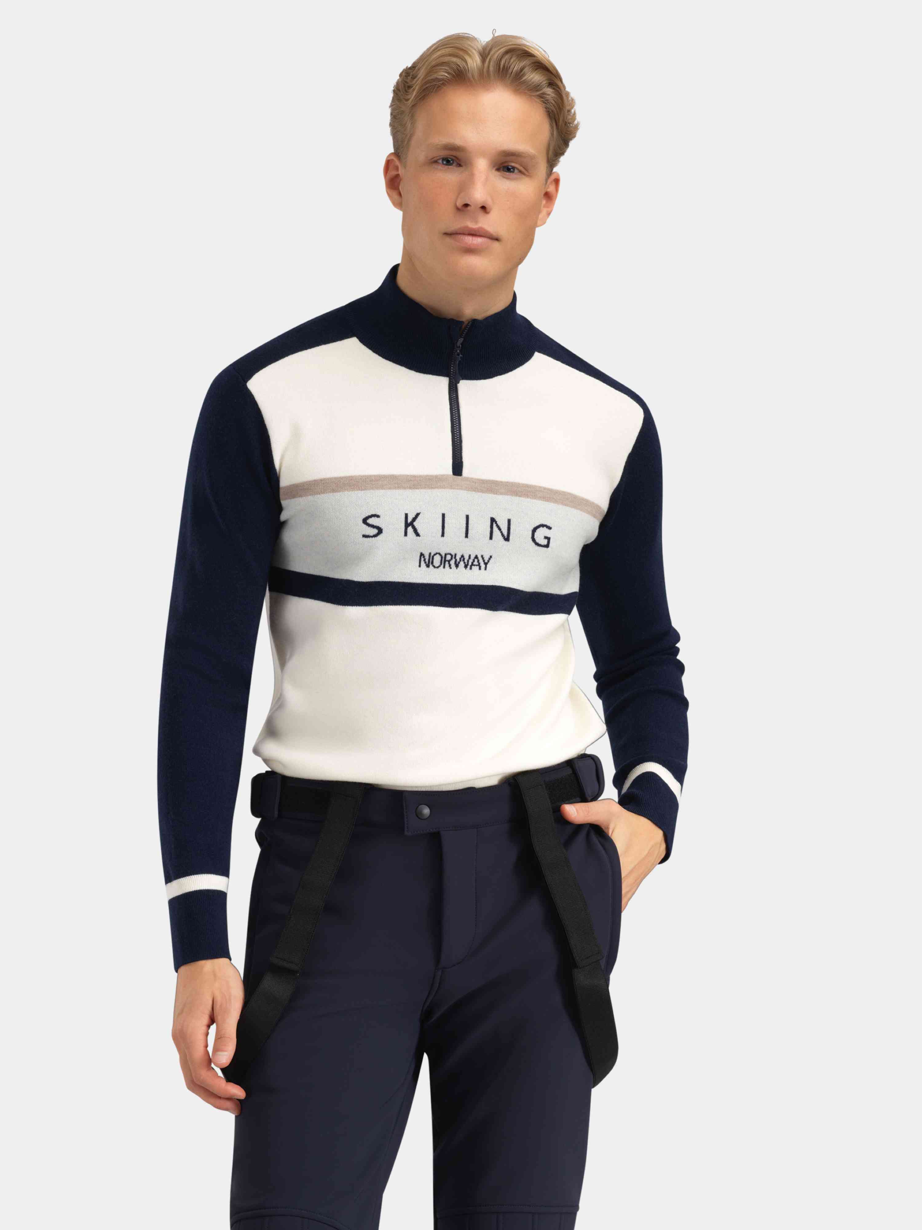 Hemsedal Half-zip Ullgenser Blue Ink